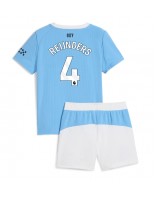 Manchester City Tijjani Reijnders #4 Hjemmedraktsett Barn 2025-26 Korte ermer (+ bukser)